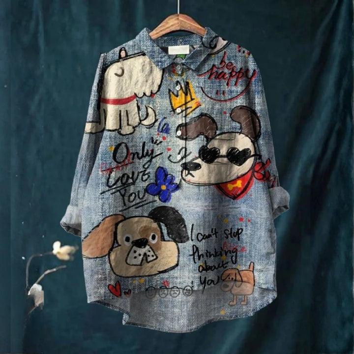 Marcelline™ | Camicia con illustrazioni di cani