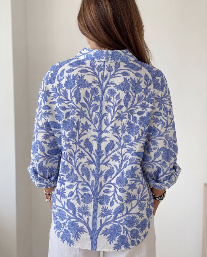 Isabella | Camicetta Blue Garden