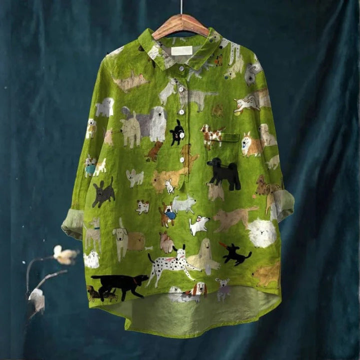 Marcelline™ | Camicia con illustrazioni di cani