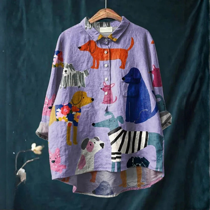 Marcelline™ | Camicia con illustrazioni di cani