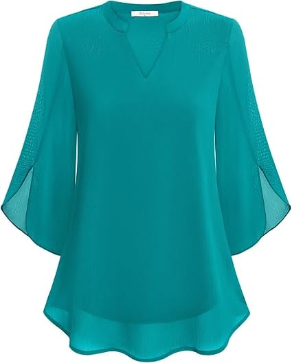 Claudia™ | Blusa in Chiffon con Scollo a V
